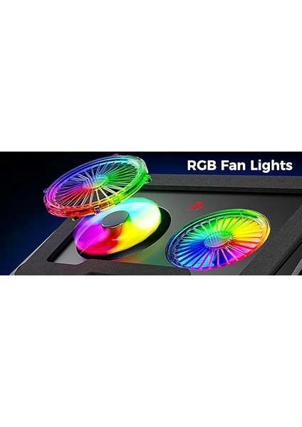 GT102 Gaming Laptop Soğutucu, 2200RPM, Rgb Işıklı, LED Display, Notebook Soğutucu Stand fırsatları