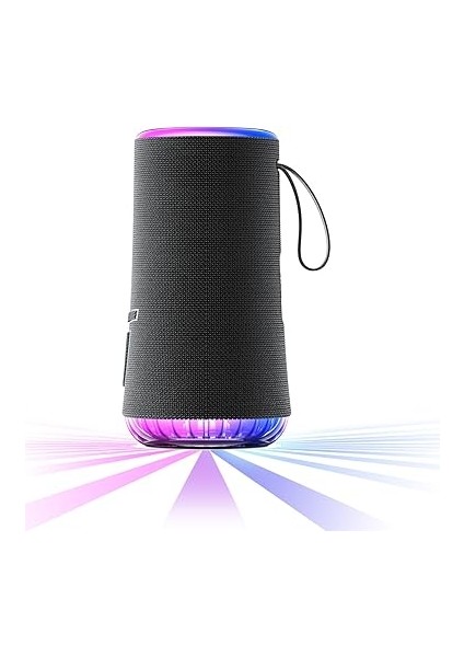 By Anker Glow 30W Taşınabilir Hoparlör, 360° Ses, Senkronize Radyant Işık, 18 Saat Oynatma Süresi, Özelleştirilebilir Eq, Işık Gösterisi, IP67, Su Geçirmez modelleri