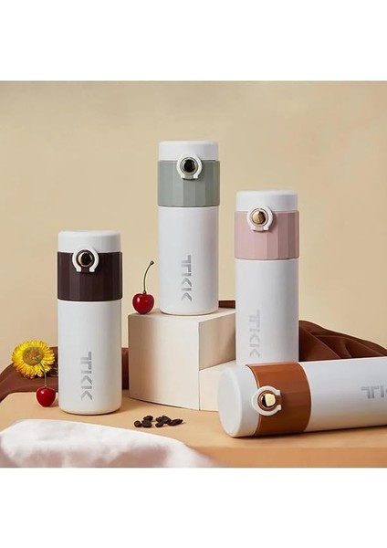 450ML Paslanmaz Çelik Kilitlenebilir Kapak Kahve Bardağı Mug (6 Saat Sıcak-Soğuk) (Yeşil) modelleri