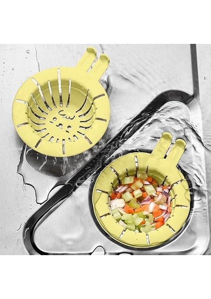 2 Adet Mutfak Evyesi Süzgeci Mix Renk, Mutfak Lavabo Dreneaj Tahliye Süzgeci, Kolay Temizlenen Lavabo Tahliye Filtre Sepeti, Lavabo Gider Koruyucu