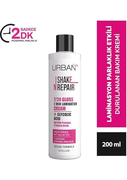 Care Shake N Repair 7/24 Gloss Laminasyon Parlaklık Etkili Durulanan Bakım Kremi, 200 Mililitre, Vegan fiyatları