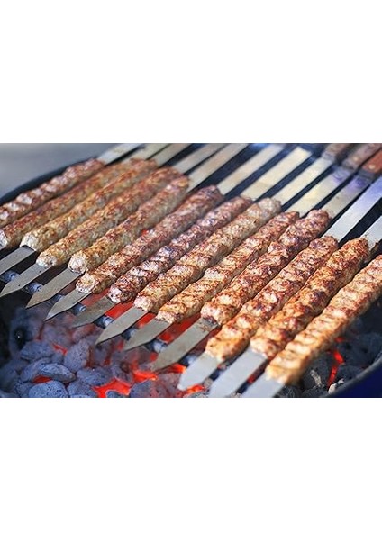 Paslanmaz Çelik Adana Kebap Şişi 3 Adet 60CM Uzunluk, Yassı Adana - Urfa Kebap Şişi, Barbekü Şişi fiyatları