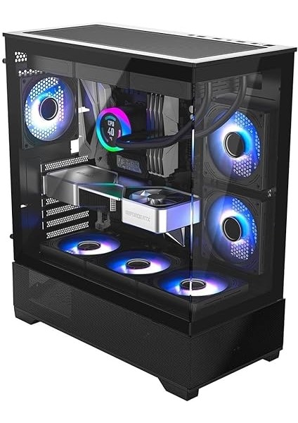 CF925 Tamperli Cam Gaming Oyuncu Kasası Siyah - 3 Rgb Fanlı, Kumandalı, Itx/m-Atx/atx/e-Atx Uyumlu fırsatları