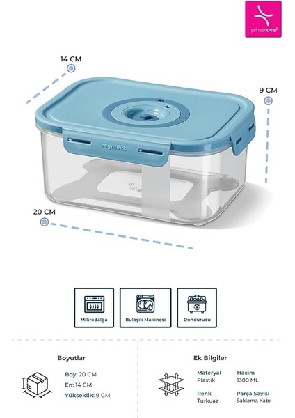 Taze Ürün Saklama Kabı 1300ML indirimleri