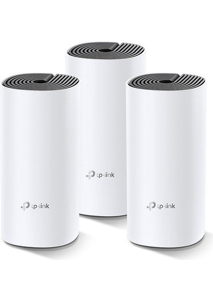 Deco M4 3-Pack , AC1200 Mbps, Dual-Band, Gigabit Portları, 100 Cihaza Kadar Bağlanılabilirlik, 370 M²'ye Kadar Kapsama, Mobil Uygulama ile Kolay Kurulum, Wi-Fi 5 Mesh Sistemi