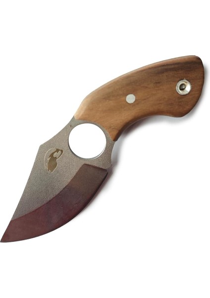 Badger Eye Of Skadi Taktik Kolye Bıçak 14,5 Cm, Köpekbalığı Desenli Kılıf, Dayanıklı Kamp Ekipmanları, Kamp Aksesuarları