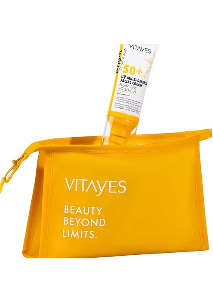 Yüz Güneş Kremi SPF50 Çok Fonksiyonlu Yüksek Uv Koruma Yaşlanma Karşıtı Nemlendirme Cilt Bakımı, 50 ml