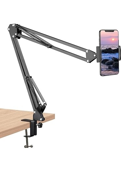 Fotoğraf ve Video Çekim Standı 360 Derece Dönebilen Youtuber Twitch Yayıncı Standı Multi Fonksiyonel Kıskaçlı Mandanlı Kolay Kurulum Sıra Masa Dolap ve Tezgahlarda Kullanım fiyatları