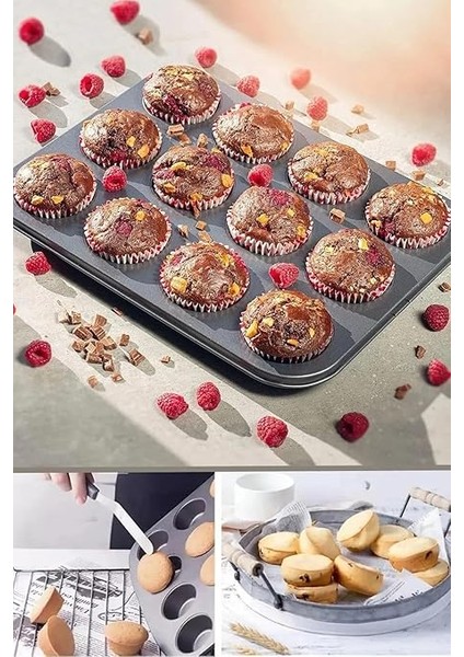 Yanmaz Yapışmaz Muffin Kalıbı, 12'li Set modelleri