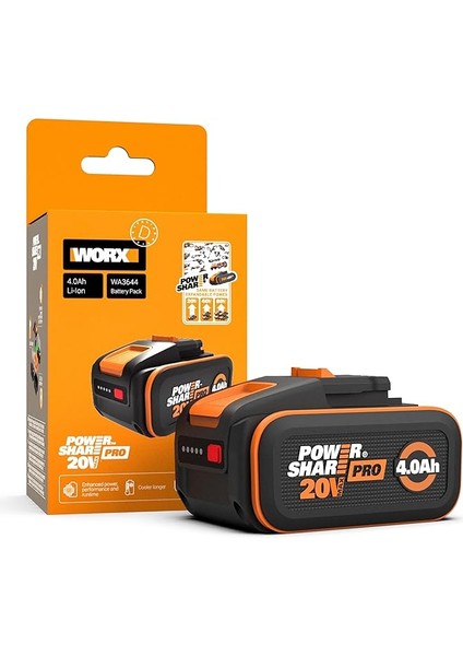 WA3644 20VOLT 4.0AH. Li-Ion Powershare Pro Yedek Akü