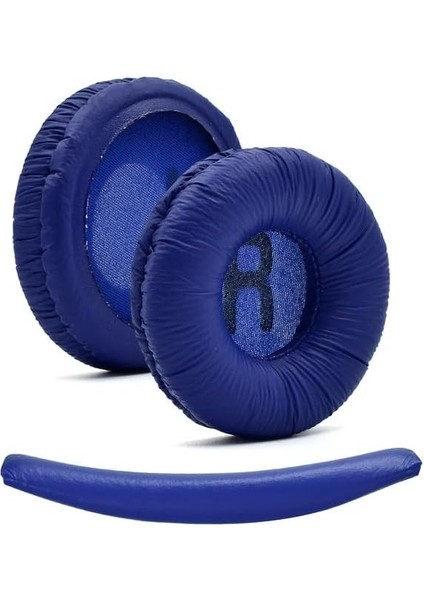 Jbl Kulaklık Pedi 450/460/500/510 Bt Tune 600T250/300 Uyumlu Jbl Kulaklık Süngeri +Yastığı Takımı Koyu Mavi