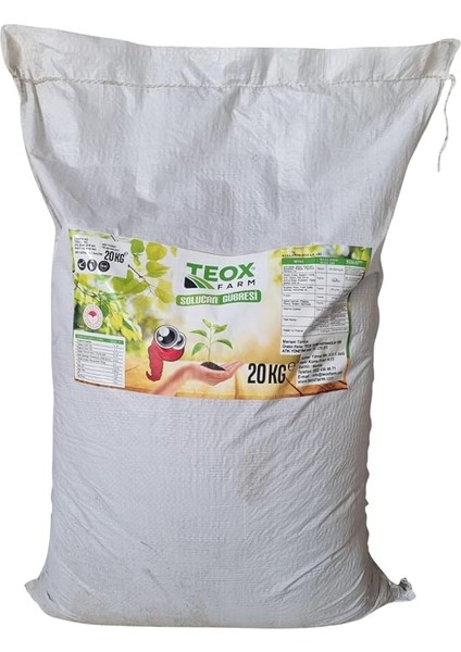 Farm Katı Solucan Gübresi 20 kg Torba