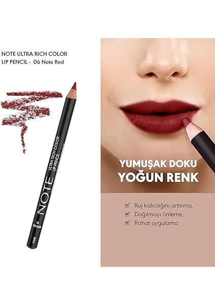 Ultra Rich Color Lip Pencil 06 Note Red Dudak Kalemi, Kırmızı fiyatları