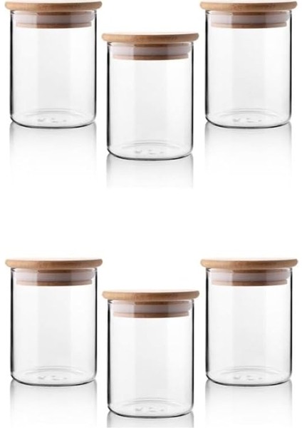6'lı Bambu Kapaklı Cam Baharatlık Seti 200ML, Borosilikat Bambu Kapaklı Cam Baharat Takımı fırsatları