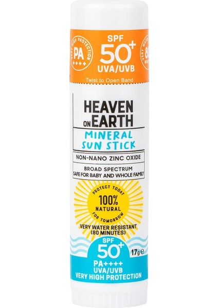 On Earth Suya Dayanıklı Mineral Güneş Koruyucu Stick SPF50+ Pa++++ 17 gr