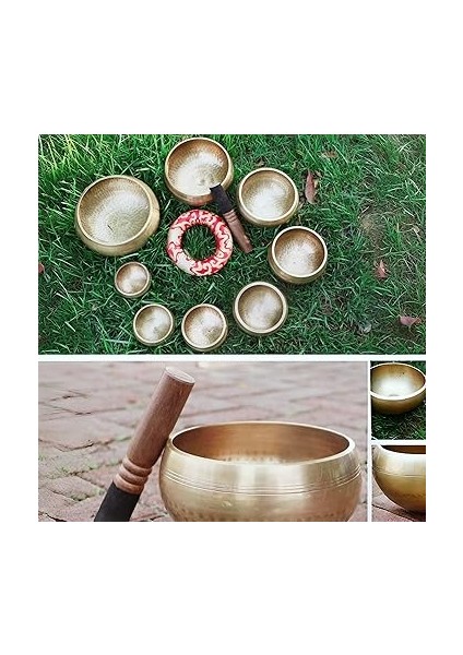 Bless Tibet Şarkı Kase Seti - Yeni Başlayanlar Için Oynaması Kolay - Otantik El Yapımı Farkındalık Meditasyonu Bütünsel Ses (Altın-8 Cm/3 Inç) fırsatları