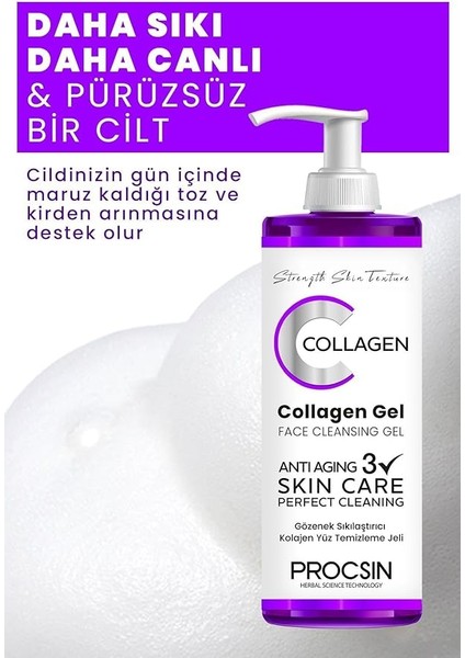 Gözenek Sıkılaştırıcı Kolajen Yüz Temizleme Jeli, Derinlemesine Temizlik & Cilt Sıkılaştırıcı, Günlük Kullanım, 150 ml fiyatları