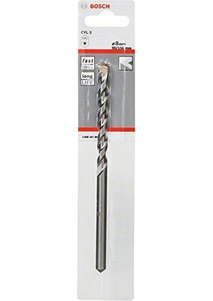 Professional Matkap ve Kırıcı Delici Uçları, Taş ve Beton, Gri, Durchmesser-8 MM/GESAMTLÄNGE-150 Mm, 1 Adet