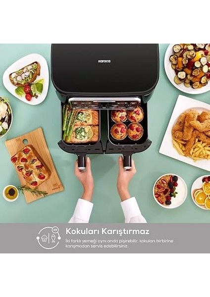 Aır Pro Cook Duo Köz Xxxl 8 L Aırfryer Iconıc Beıge modelleri