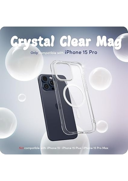 Ciel By Cyrıll iPhone 15 Pro Kılıf Cecile Mag Magsafe Özellikli Crystal Clear - ACS06763 modelleri
