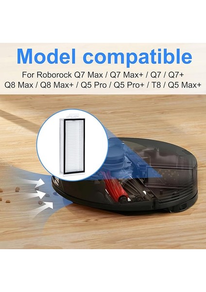 Hepa Filtre Için Roborock Q7 Max/ Q7 Max+/ Q7/ Q7+/ Q8 Max/ Q8 Max+/ Q5 Pro/ Q5 Pro+/ T8 Robot Elektrikli Süpürge Yedek Parça, Filtre Yıkanabilir ve Tekrar Kullanılabilir, Daha Güçlü Emiş fiyatları