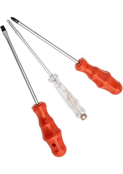 Tornavida Seti 3'lü No 6 Yıldız + Düz + Kontrol Kalemi