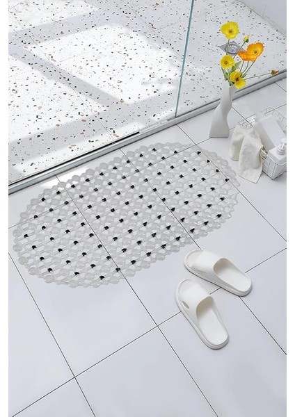 Home 63X35 cm Vantuzlu Banyo ve Duşakabin Paspası – Silikon Vakumlu Kaymaz Zemin Paspası, Su Geçirmez Duş Paspası, Güvenli ve Konforlu Kullanım modelleri