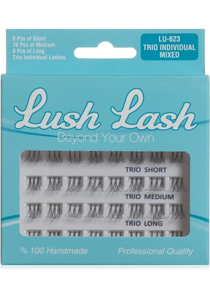 Lash Trio Tekli Kısa-Orta-Uzun Takma Kirpik LU-623