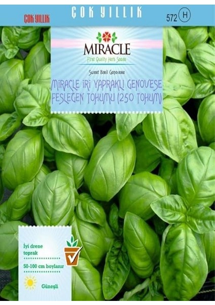 Tohum Iri Yapraklı Genovese Fesleğen (250 Tohum) modelleri