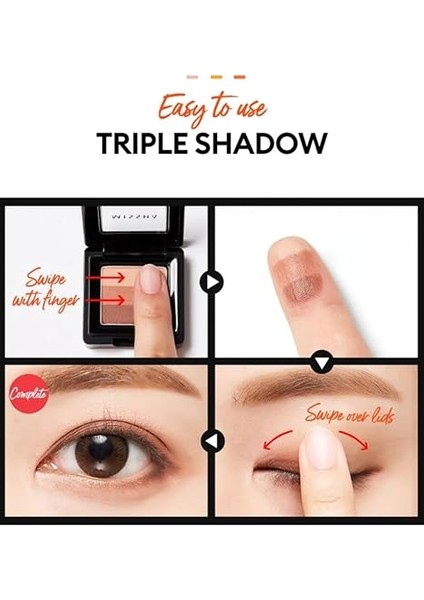 Yumuşak Dokulu, Dökülme Yapmayan 3 Renkli Göz Farı Triple Shadow No.3 (Mocha Beige) indirimleri