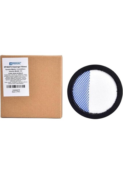 Arçelik Sd 3061, Sd 3341 / Beko Sd 2341 / Altus Vcp 3930 ile Uyumlu Şarjlı Dik Süpürge Motor Giriş Filtresi