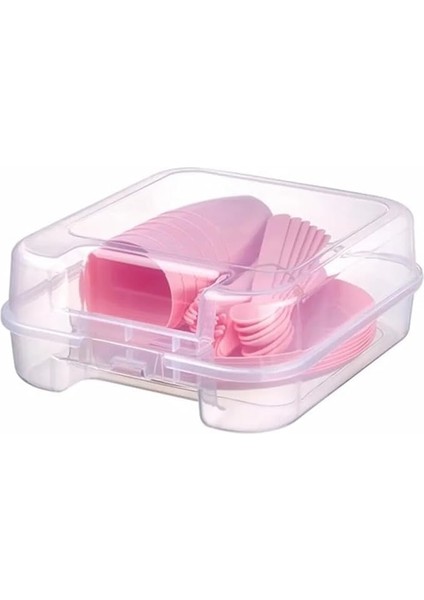 6 Kişilik Piknik Seti Çatal, Bıçak, Kaşık, Bardak, Tabak Komple Set 31 Parça