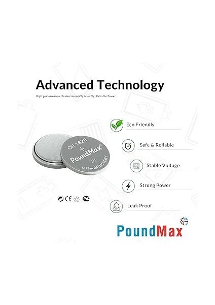 Düğmeli Piller 1620 CR1620 DL1620, 3 V, 5'li Paket modelleri