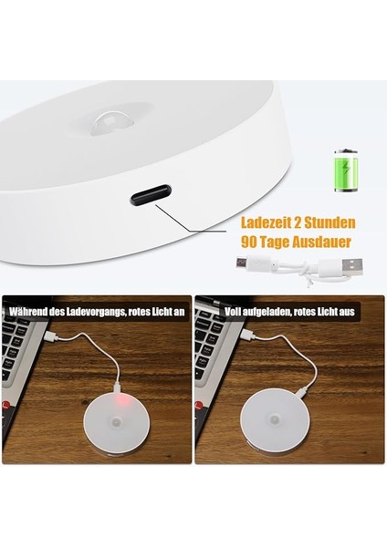 3 Adet Hareket Dedektörlü 8 LED Gece Lambası, Gece Lambası, USB Şarj Edilebilir, 3 Mod Ayarlanabilir, Otomatik/açık/kapalı, Yatak Odası, Dolap, Tuvalet, Koridorlar Için, 3000K Sıcak Beyaz fırsatları