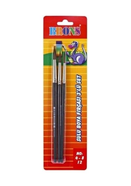 BR-674 Resim Fırçası 3lü Set 4/8/12