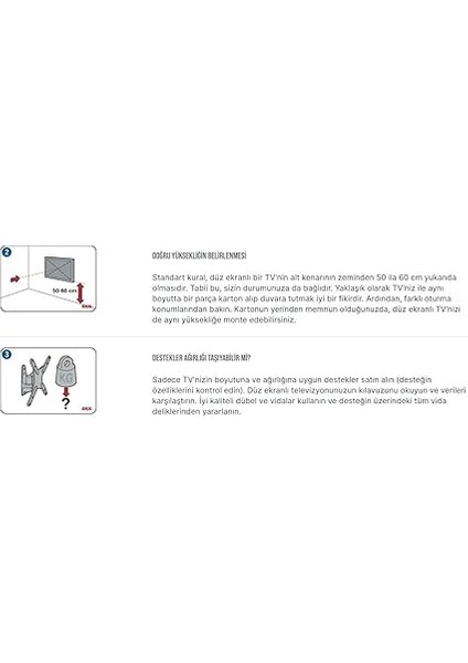 Tüm Markalara Uyumlu 32" - 65" Inç 81-165 cm Ekran Televizyon LCD LED Monitör Plazma Smart Tv Sabit Duvar Askı Aparatı + Su Terazili fiyatları