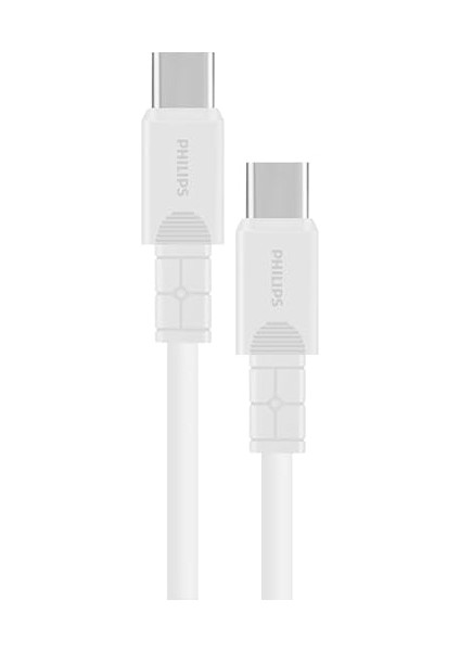 DLC3001 Usb-C Şarj ve Data Kablosu, 60W, Hızlı Şarj, 3A Yüksek Akım, 1 Metre, Dayanıklı Slikon Kablo (Beyaz)