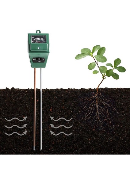 Toprak Ph Ölçer, Nem/güneş Işığı ve Ph Testi Için Dijital 3'ü 1 Arada Toprak Test Kiti, Ev ve Bahçe, Bitkiler, Çimen, Çiftlik, Bitki ve Bahçe Aletleri, Iç Mekan/dış Mekan Kullanımı Için Prob