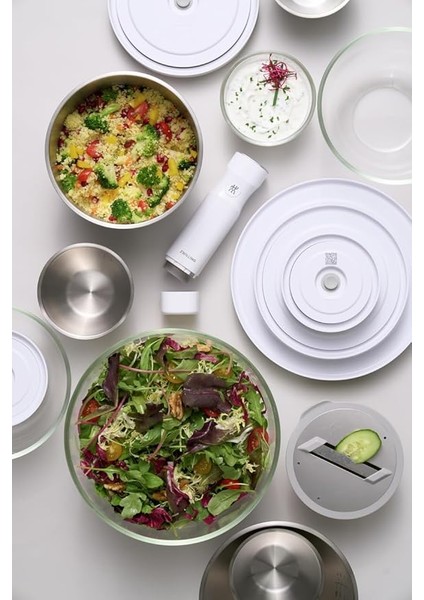 Fresh & Save Bowls Vakumlu Saklama Kabı, L, 24 Santimetre, Paslanmaz Çelik, Metalik Gri fırsatları