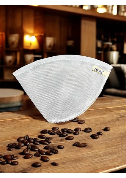 2 Adet 4 No Yıkanabilir Raschel Filtre Kahve Süzgeci, Kahve Filtresi, Raşel Kumaş Kahve Filtresi