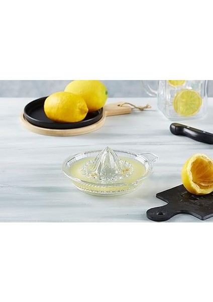 Cam Limon Sıkacağı | Portakal ve Narenciye Sıkacağı | Manuel, Şeffaf Cam, Kolay Temizlenir | Kulplu Taze Meyve Suyu Sıkacağı fırsatları