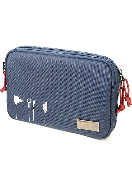 Business Tech Pouch 2 Kablo Çantası Elektronik Aksesuarlar Için Polyester Mavi Renkte, Ölçüler: 23,5 cm x 17 cm x 3,5 Cm, BGO44/DB, Mavi, 23,5cm, Modern