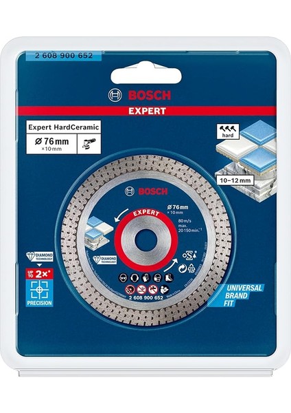 1 x Expert Hardceramic 76 mm Elmas Kesme Diski (Sert Fayanslar, Sert Taş, Çap 76 Mm, Profesyonel Aksesuar, Mini Açılı Taşlama Makinesi)