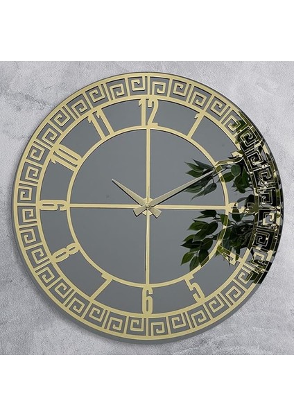 46 cm Gerçek Ayna Pleksi Rakam Dekoratif Duvar Saati