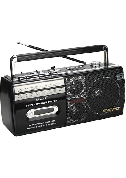 M-70BT Müzik Seti Kasetçalar Fm Radyo USB Mp3 Player Bluetooth Hoparlör
