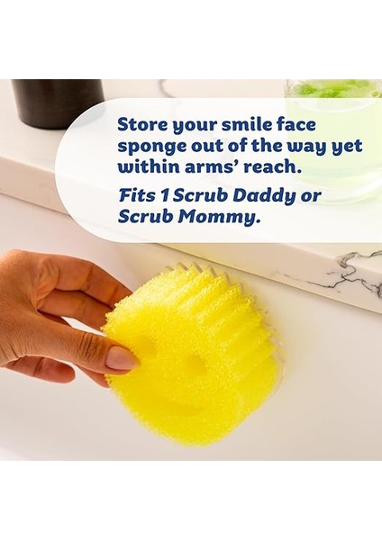 Daddy Caddy Sünger Tutucu - Mutfak Lavabosu Düzenleyici, Scrub Daddy/mommy Temizleme Süngeri ve Mutfak Süngeri Için - Lavabo, Banyo, Hizmet Odası Için Hızlı Kuruyan Tutucu fırsatları