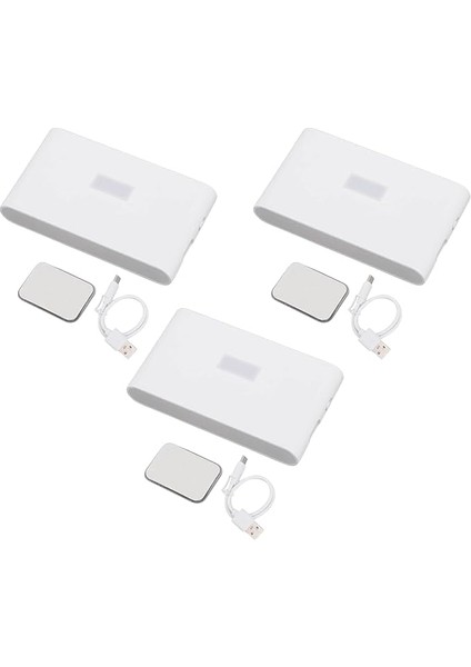 Yönlü Şarj Edilebilir Mıknatıslı Sensörlü LED Aplik 2700K Günışığı, On-Off ve Sensör Modu (3 Adet)