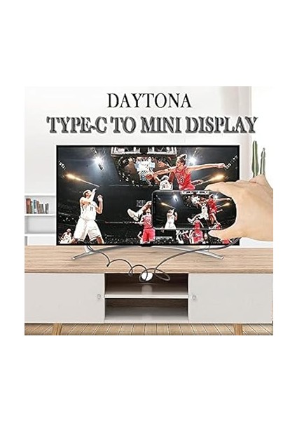 K02 Type-C To Mini Display Port 4K Hd 60Hz Görüntü Aktarım Kablosu indirimleri