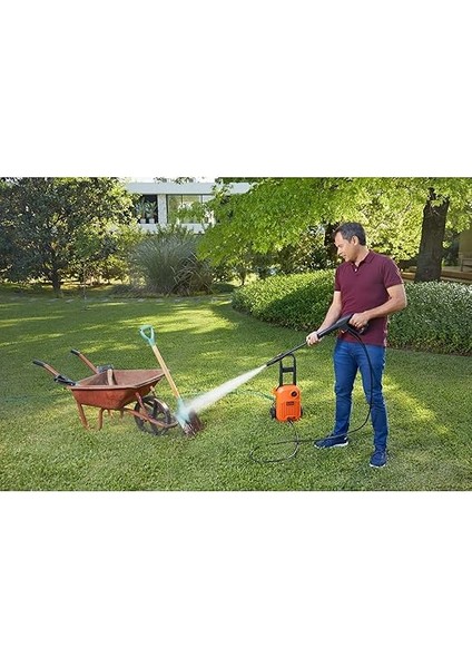 + Decker Black + Decker 1650W 120BAR/1740 Psı Basınçlı Yıkama Makinesi Siyah Turuncu fiyatları