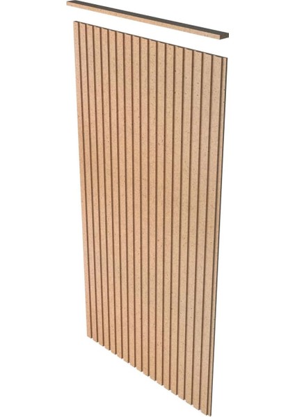 Ahşap Dekoratif Duvar Paneli (54 x 105 Cm) Boyanabilir 10 mm Ham Mdf Duvar Paneli